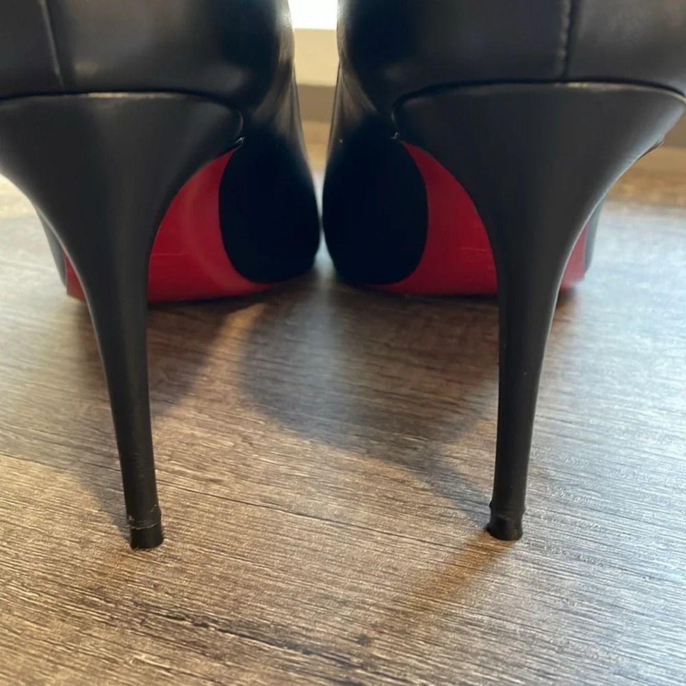 Christian Louboutin So Kate Black Napa Leather Stiletto Heels 85mm Size 39.5 - Picture 3 of 11